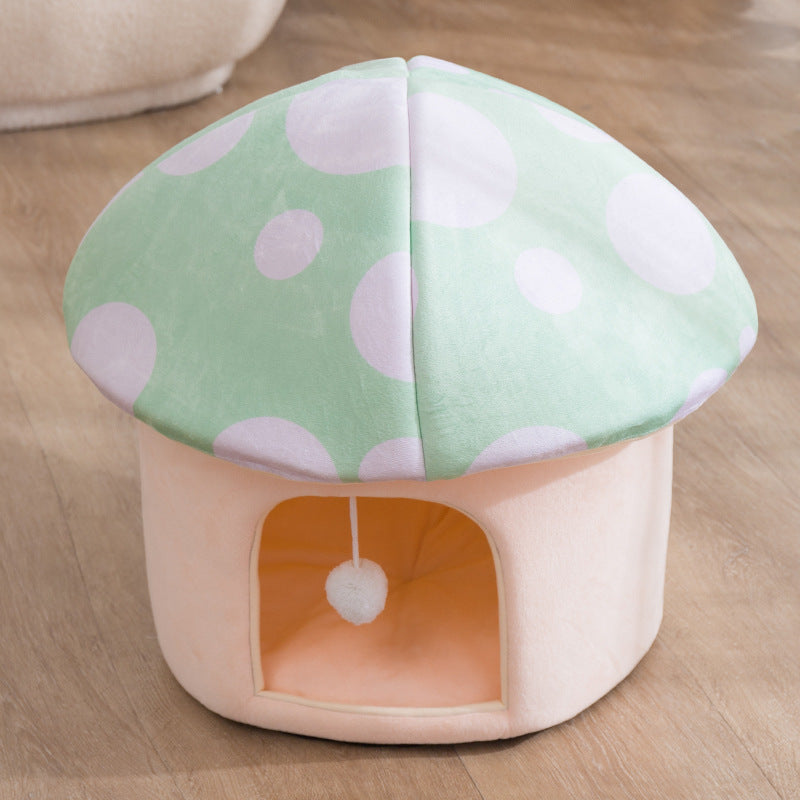 Maison champignon pour chat - cachette pour chat champignon