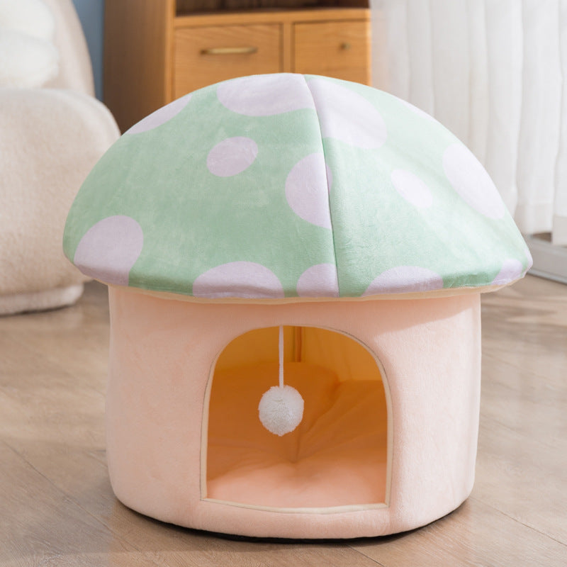 Maison champignon pour chat - cachette pour chat champignon
