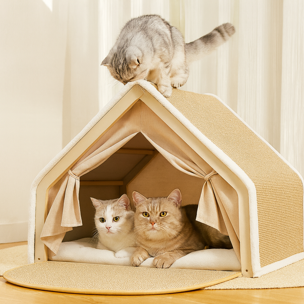 Lit cabane pour chat - Prestige Nature