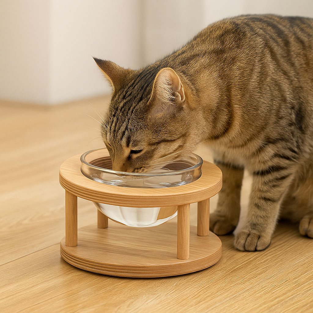 Gamelle en verre pour chat - Prestige Nature
