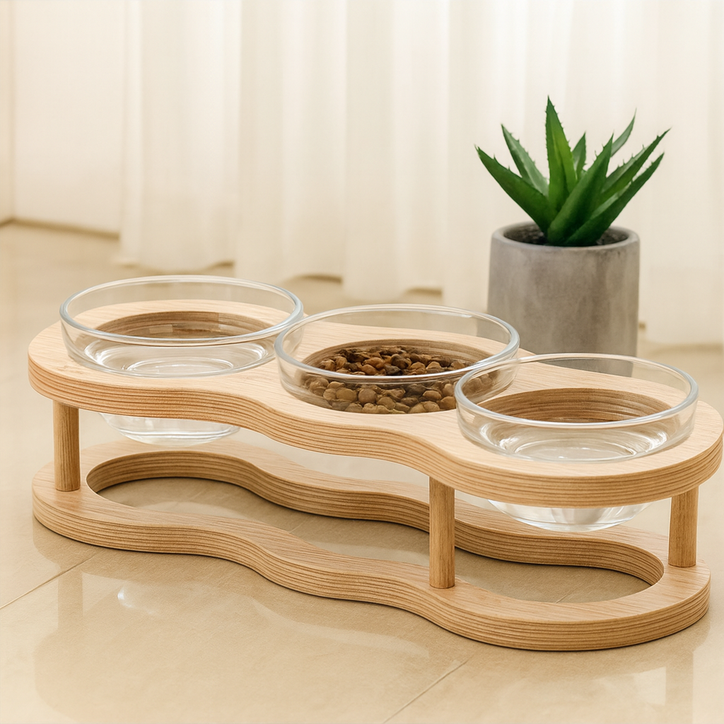 Gamelle en verre pour chat - Prestige Nature