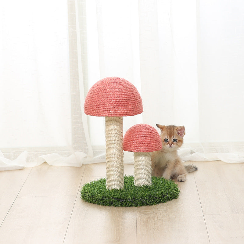 Arbre à chat en forme de champignon