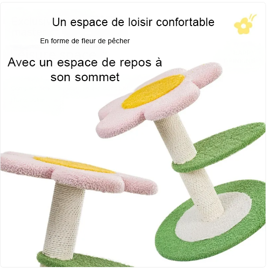 arbre a chat en sisal en forme de fleur