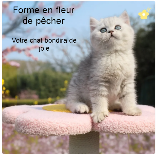 arbre a chat en sisal en forme de fleur
