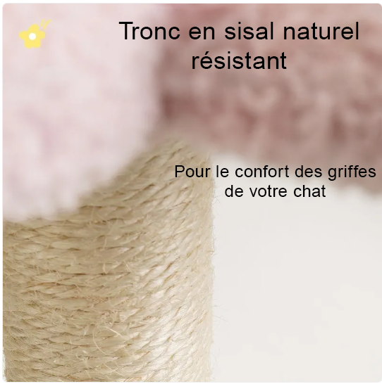 arbre a chat en sisal en forme de fleur