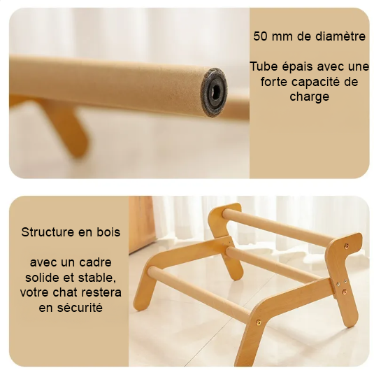 Hamac griffoir pour chat - scandinave en sisal naturel