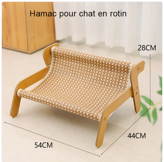 Hamac griffoir pour chat - scandinave en sisal naturel