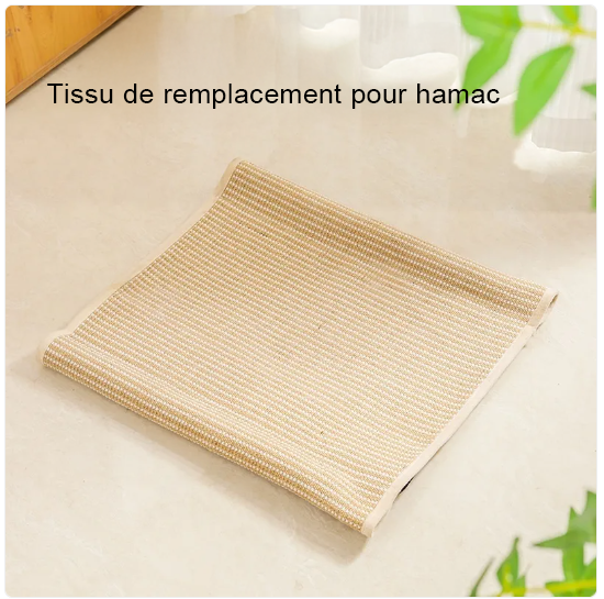 Hamac griffoir pour chat - scandinave en sisal naturel