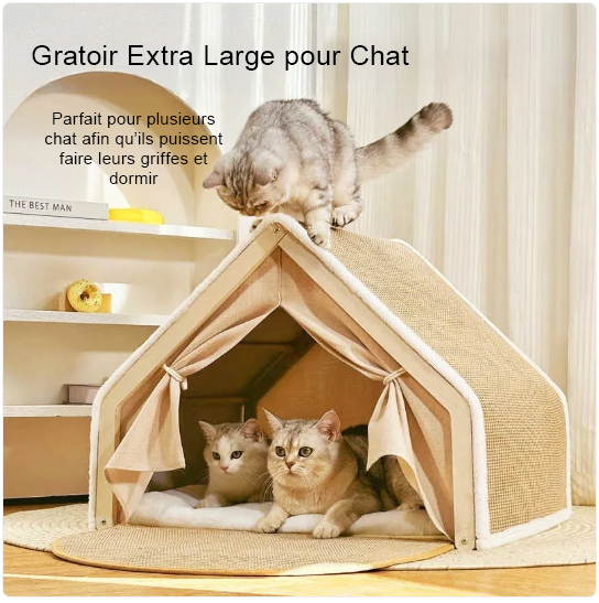 Lit cabane pour chat - Prestige Nature