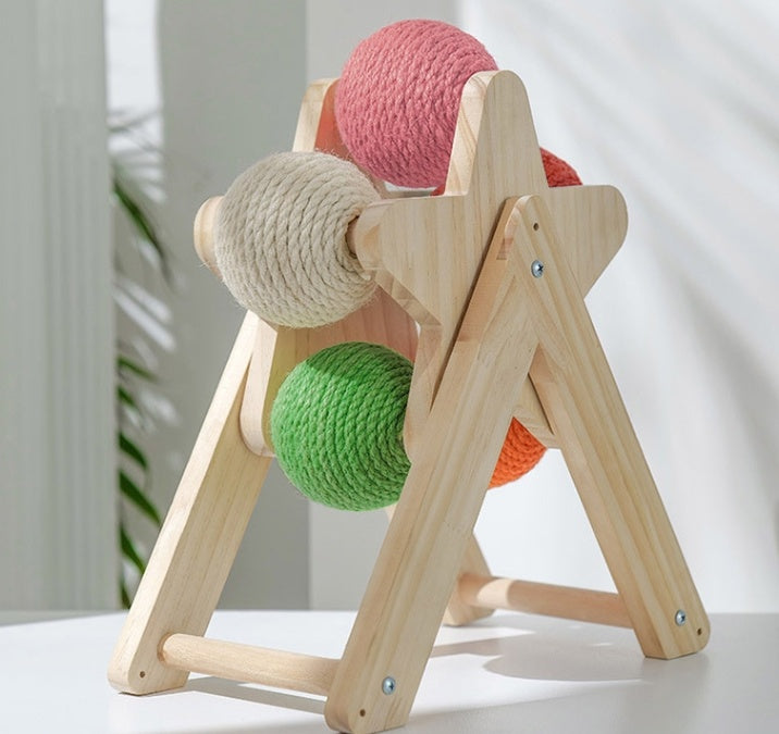 jouet pour chat roue griffoir en sisal